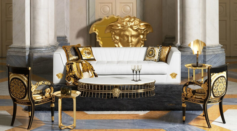 versace living room curtains